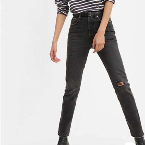 Levi 501s Skinny Jeans in Black Stick size 26w 28l - Picture 5 of 9